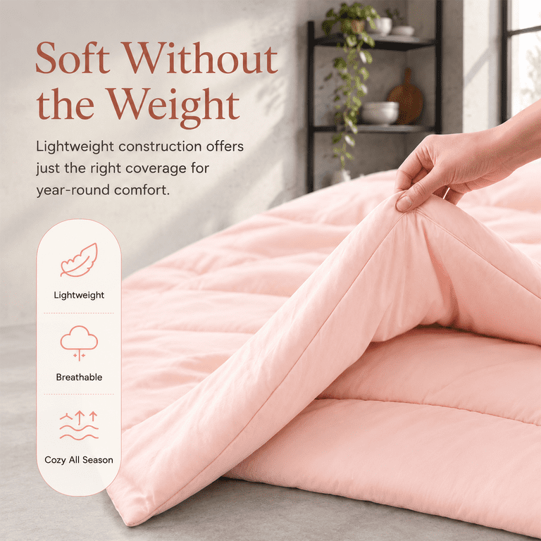 Pink Fullforter Set With Sheets - 7 Pieces Bed In A Bag - Walmart.com