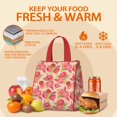 thumbnail image 5 of Pioneer Flower Floral Print Pattern Insulated Lunch Bag for Women & Adults,Large Portable Soft Cooler Lunch Bag,Thermal Food Storage Tote with Pearl Cotton,8.66L,8.75x5.75x9.5 Inch, 5 of 6