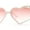 Pink, variant on Womens Iridescent Rhinestone Bling Bubbly Heart Shape Sunglasses White - Black