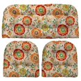 thumbnail image 1 of RSH Décor Indoor Outdoor 3 Piece Tufted Wicker Cushion Set, Large, Fanfare Sonoma Cream Floral, 1 of 6