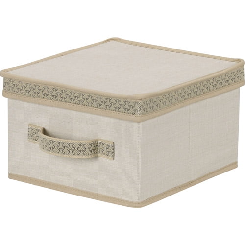Household Essentials Medium Storage Box with Decorative Trim Walmart