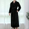 thumbnail image 5 of VANLOFE Unisex Warm Pajamas Household Clothes Solid Bathrobe Lengthened Night-robe Woman's Nightgown Casual Robes Navy Robes Sleepwear for Woman XL, 5 of 9
