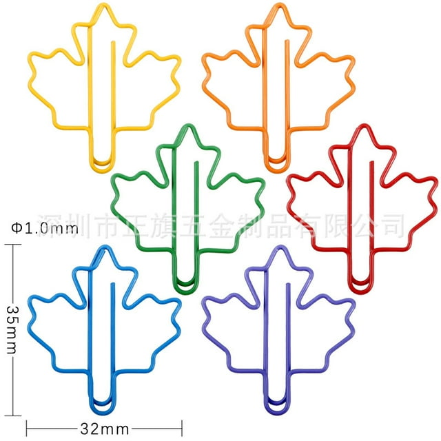 Miangastore 100pcs Cute Colorful Paper Clips Metal Fixing Marking Clip For Students