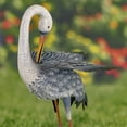 thumbnail image 6 of Set of 2 44" Tall Blue & White Metal Egret Garden Figurines, 6 of 6