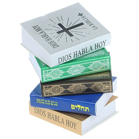 

5Pcs Mini Books Decors Mini House Bible Models Tiny Bible Book Ornaments Kids Miniature Book Toys