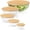 Yellow 2 (Bamboo Ribbed 5), variant on Stackable Nesting Glass Food Storage Jars Brown 5( Acacia Ribbed 4) with Airtight Lids for Meal Prep and Lunch