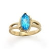 14kt Gold Marquise Blue Topaz Ring