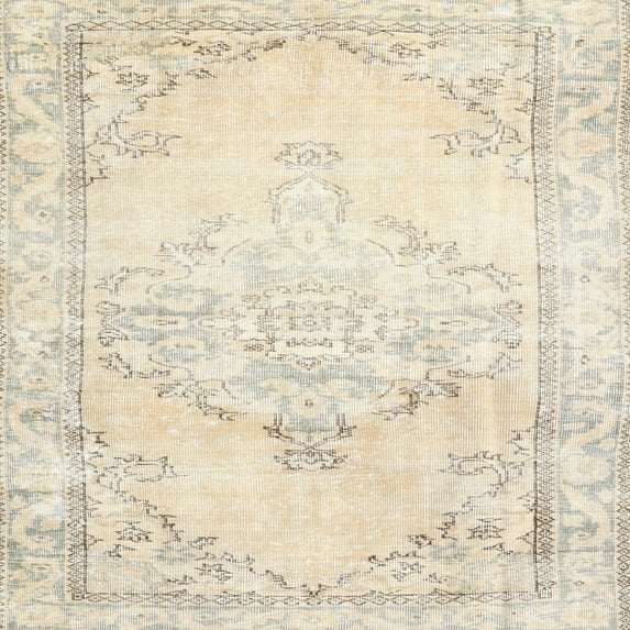 Ahgly Company Indoor Square Traditional Beige Persian Area Rugs, 8' Square