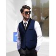 thumbnail image 4 of ETHAN Men's Suit Vests Dress Blue Suit for Men Formal Vest Elegant Victorian Vest Men Size L, 4 of 8