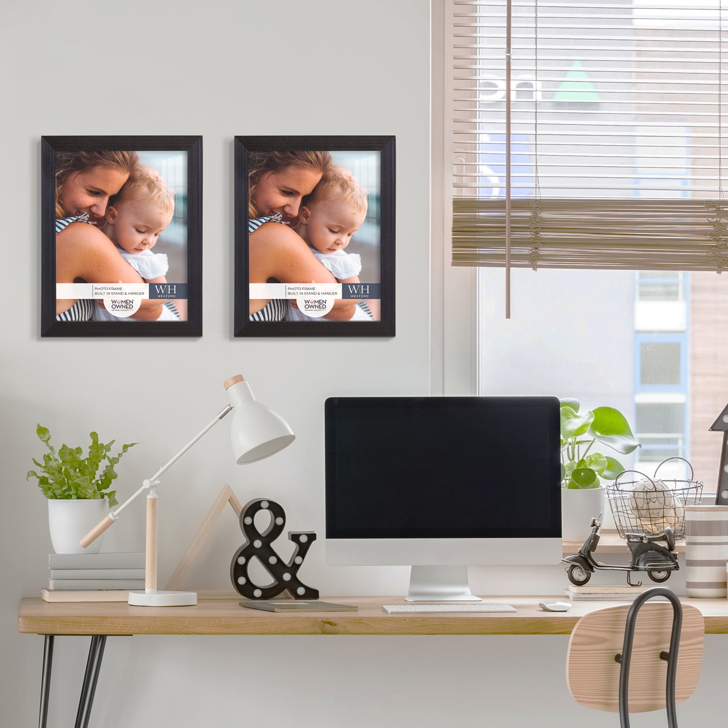 Grooved 8 in. x 10 in. Black Picture Frame (Set of 2)