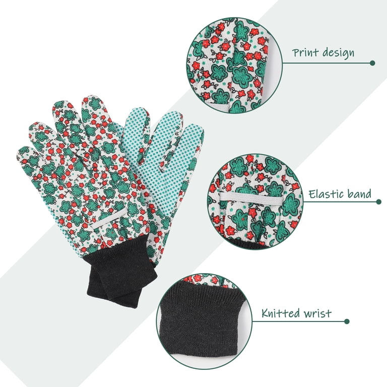 Hengguang Floral Gardening Gloves for Women, 4 Pairs photo 2