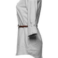 thumbnail image 4 of FashionOutfit Women's Button Down Stripe Shirt Dress w/ Attached Belt, 4 of 4