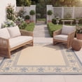 thumbnail image 3 of Safavieh Courtyard Eva Oriental Indoor/Outdoor Area Rug, Natural/Blue, 9' x 12', 3 of 11