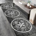 thumbnail image 4 of HR HANDCRAFT RUGS HR Texas Star, Cowboy Area Rug Texas Western Star Rustic Grey - 2' X 7' Runner, 4 of 5