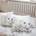 thumbnail image 6 of Throw Pillow Covers 18x18 Inch Set of 2, Spring Floral Waterproof Outdoor Pillow Covers, Elegant Butterfly Summer Botanical Decorative Cushion Pillowcases for Couch, Sofa, Bed, Garden, Patio, 6 of 9