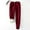 Wine, variant on Brondbend Womens Plush Sweatpants Winter Fleece Warm Jogger Pants Womens Solid Color Elastic Waist Tie up Ankle Workout Trousers with Pocket Regular Fit Fall Thick Athletic Casual Soft