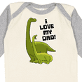 thumbnail image 4 of Inktastic I Love my Dad with Baby and Daddy Brontosauruses Boys or Girls Long Sleeve Baby Bodysuit, 4 of 5