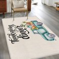 thumbnail image 2 of Fall Area Rugs 3'x5', Small Throw Rugs for Living Room Bedroom, Thanksgiving Autumn Watercolor Pumpkins on Truck Beige Indoor Outdoor Rug Non-Slip Low Pile Carpet Runner Reversible Floor Mats, 2 of 8