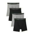 thumbnail image 2 of Fruit of the Loom Men's CoolZone Fly Black and Gray Boxer Briefs, Extended Sizes, 4 Pack, 2 of 5