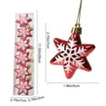 thumbnail image 3 of PEIBang 6 Pcs Christmas Ornaments Set,Glitter Star Ornaments for Christmas Tree,Red and White Hanging Star Ornaments for Xmas Tree Holiday Party Decor, 3 of 6