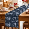 thumbnail image 5 of Nautical Ship Table Runner 72 Inches, Farmhouse Blue Ocean Lighthouse Mountain Bed Runner Dresser Scarves Tabletop for Indoor Outdoor Parties/Ceremony/Banquet, 18" x 72", 5 of 9