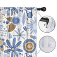 thumbnail image 4 of Blackout Kids Curtains,Blue and Yellow Pioneer Flower Childrens Insulated Curtains Set Of 2,Bedroom Essentials,Toddler Room Decor 42x54in(106x137cm), 4 of 5