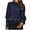 Blue, variant on Women Blouses Sparkly Sequin Tunic Top with Cold Shoulder & 3/4 Batwing Sleeve for Party Dressy Glitter Loose Fit Red L