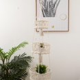 thumbnail image 4 of Cesta colgante de macramé, decoración, soporte para plantas de interior, colgador de plantas, fruta colgante Wite 3 niveles kusrkot Colgador de macetero de macramé, 4 of 8