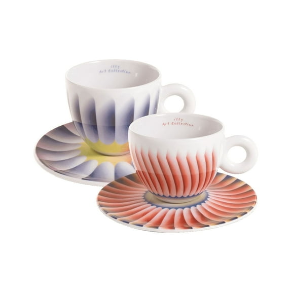 Judy Chicago illy Art Collection - Set of 2 Cappuccino Cups and Saucers