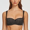 thumbnail image 3 of MELENECA Balconette Underwire Sexy Lace Bra for Women Black 38E, 3 of 6