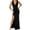 Black, variant on Wdgfv Women Sleeveless V Neck Split Evening Long Dress