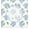 Blue Round Hydrangea, variant on Preppy Hot Pink Striped Mahjong Mat 31.5"x31.5", Grandmillennial Rose Floral Non-Slip Noise Reduction Gaming Mat for American Mahjong Poker Card Board Games Dominoes