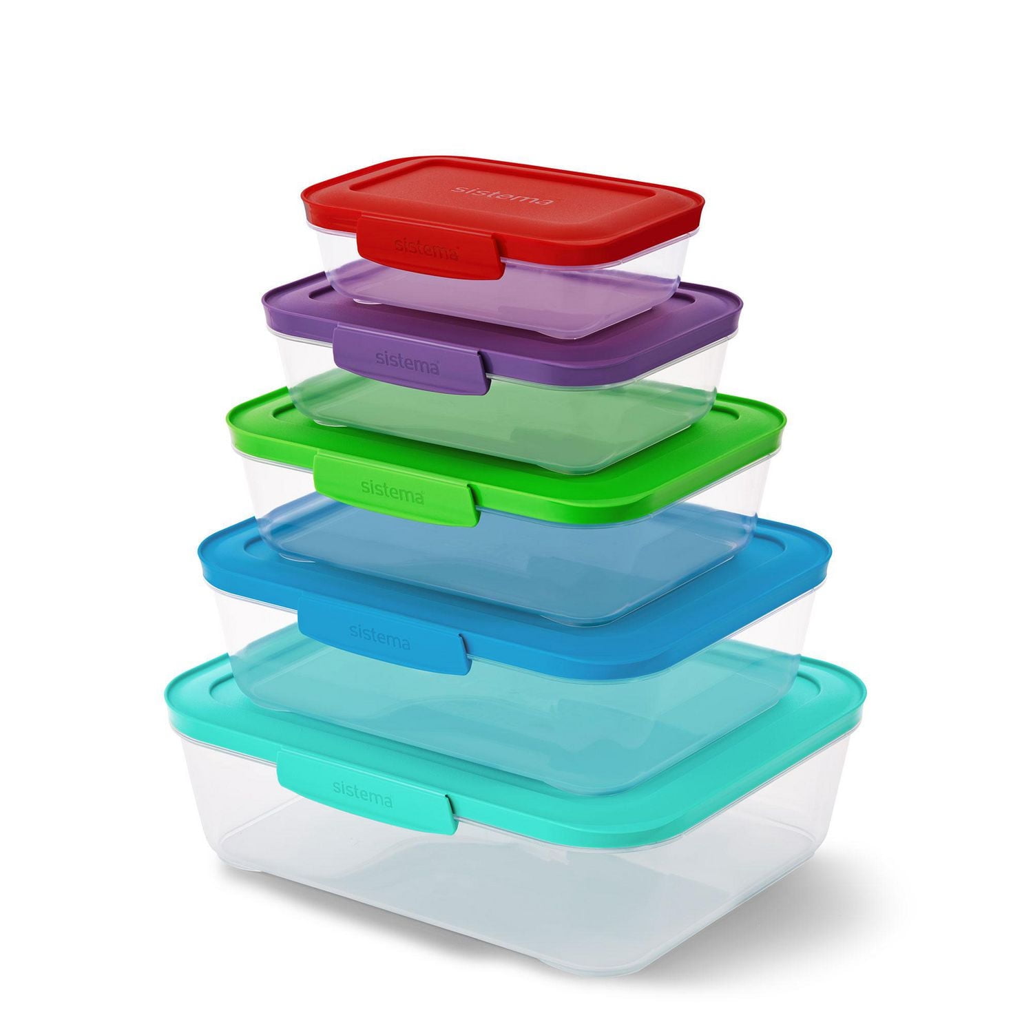 Sistema Nest It Food Storage Containers with Lids, 5-Pack, 5-Pack