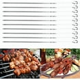 thumbnail image 2 of Pinchos de Acero Inoxidable, Espadas para Asar Carne, Juego de 10, Brocheta Colgante Reutilizable De 15.7", Pinchos de Barbacoa para Bbq, Parilla, Camarones, Bistec Y Más, Picnic, Reunión Familiar, 2 of 8