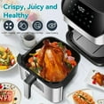 thumbnail image 4 of EVGTTI 6.2QT 1500W Air Fryer Oven, Clear Windows, Custom Program Options, 10-in-1 Functions, Crisps, Broils, Roasts, Dehydrates, Bakes, Reheats, Non-Stick Basket, 4 of 5