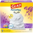 thumbnail image 1 of Bolsas de basura Glad ForceFlex Tall Kitchen, 13 litros, 80 quilates, color lavanda, 1 of 9