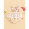 thumbnail image 3 of Bagilaanoe Newborn Baby Girl Rompers Dress Butterfly Sequin Sleeveless Bodysuits + Headband 3M 6M 12M 18M Infant Patchwork A-line Dresses, 3 of 8