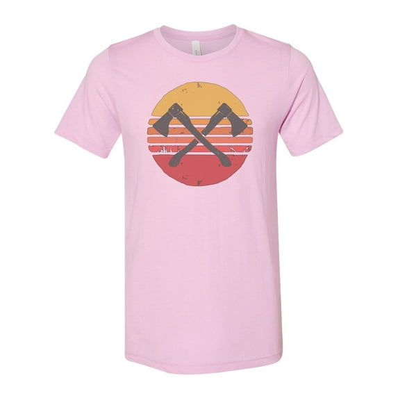 Axe Throwing Shirt, Axe Sunset, Axe Shirt, Gift For Axe Shirt, Lumberjack Shirt, Unisex Fit, Logger Shirt, Gift For Lumberjack, Logger Gift, Lilac, 2XL