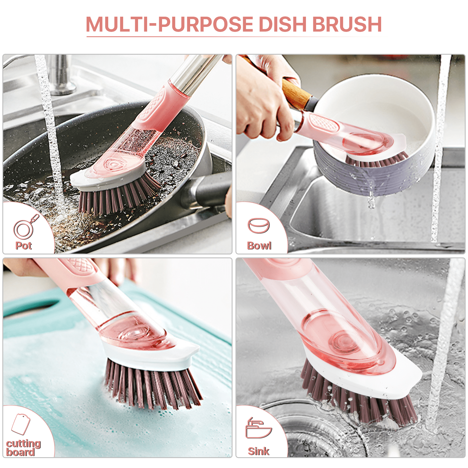 Tovolo Magnetic Dish & Soap Dispensing Washing Brush Replacement