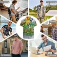 thumbnail image 6 of My Singing Monsters Island Men's Casual Button-Down Shirts Summer Short Sleeve Tee Shirt Daily Hawaiian Beach Shirt Top With Pocket, 6 of 9
