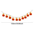 thumbnail image 3 of LED Pumpkin String Halloween Bar Decorated With Decorative Lights Halloween Atmosphere Solar Lights Outdoor Christmas Warm Christmas Lights Wire 100 Solar Outdoor Rope Light 8 Feet Battery Operated, 3 of 6