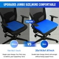 thumbnail image 2 of 20" Gel Seat Cushion for Long Sitting Pressure Relief - Jumbo & Thick Cushions Office Chairs Tailbone Pain Cushion Sciatica Back Support Wheelchair Car, 2 of 4