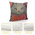 thumbnail image 4 of YINGXI Cute Grey Cat Throw Pillow Cover,Cute for Sofa Bed Home Decor,Housewarming Gifts, Cat Mom Gifts 12x12in, 4 of 5