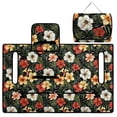 thumbnail image 4 of COEQINE Universal Golf Cart Seat Covers/Seat Blanket for EZGO Yamaha Club Car, Soft Seat Towel/Seat Cushions Folds Like a Bag for Easy Carry, All-Season, Vintage Tropical Hibiscus Leaf, 4 of 8