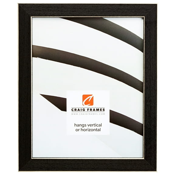 Craig Frames Shaker 286, 4x10 inch Picture Frame, Black Solid Wood