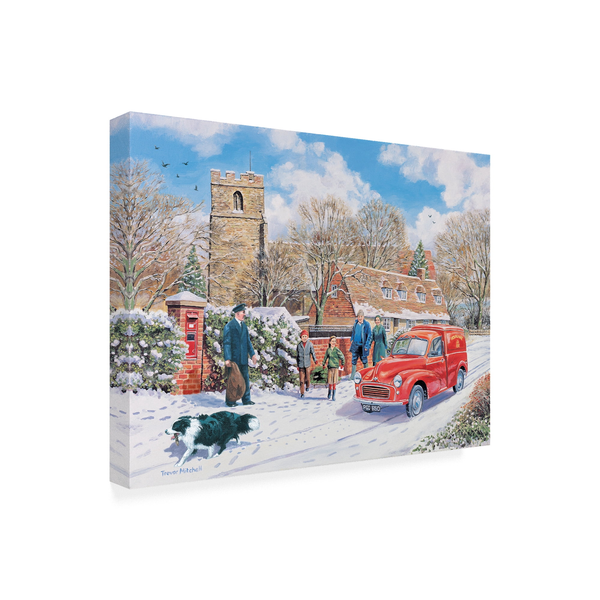 Trademark Fine Art 'Christmas Post' Canvas Art by Trevor Mitchell