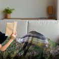 thumbnail image 3 of Nature Soft Flannel Fleece Blanket, Photo of Waterfall Forest Jungle Corleone Sicily Rocks Trees Grass Landscape, Cozy Plush for Indoor and Outdoor Use, 60" x 80", Brown Green White, by Ambesonne, 3 of 5