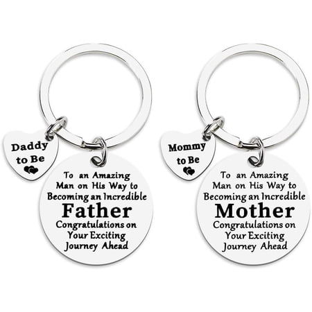 Mommy Daddy To Be Gift Keychain Pregnancy Announcement Gifts for Dad Mom Baby Shower Gifts for First Time Parents