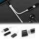 thumbnail image 1 of Adaptador de audio tipo C TIPO C a 3,5 Auriculares para escuchar y cargar 2 en 1 Conector de audio negro, 1 of 7
