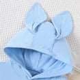 thumbnail image 4 of Easter Outfits for Girls Baby Boys Girls Long Sleeve Solid Easter Rabbit Ear Romper Kids Jumpsuit Toddler Boy Easter Outfit Blue 6 Months-12 Months, 4 of 7